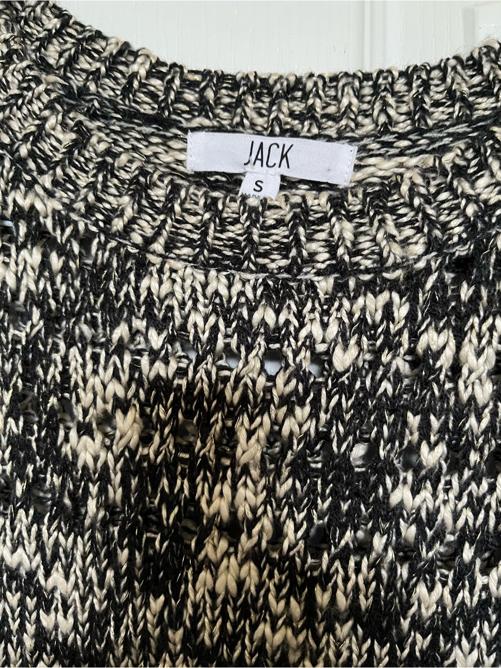 Jack by BB Dakota Black & White Marled Crewneck Sweater - Picture 2 of 6